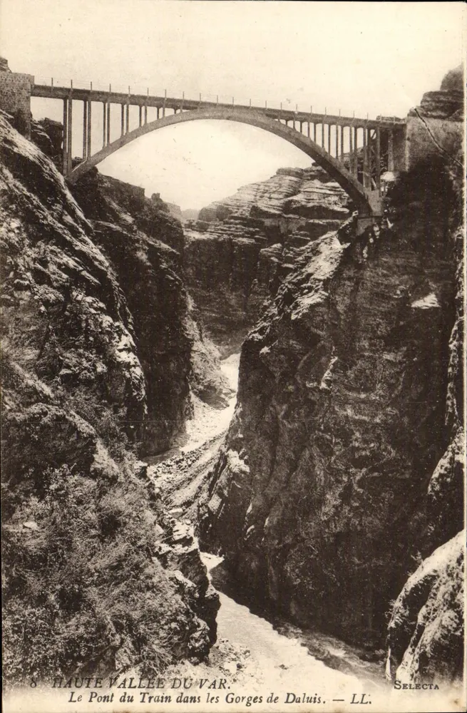 Der Trainbrücke in den Gorges de Daluis — LL. — SELECTA - Vorderseite