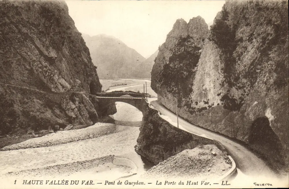 Höhe der Var — Brücke von Gueydan — La Porte du Haut Var — LL. — Selecta - Vorderseite