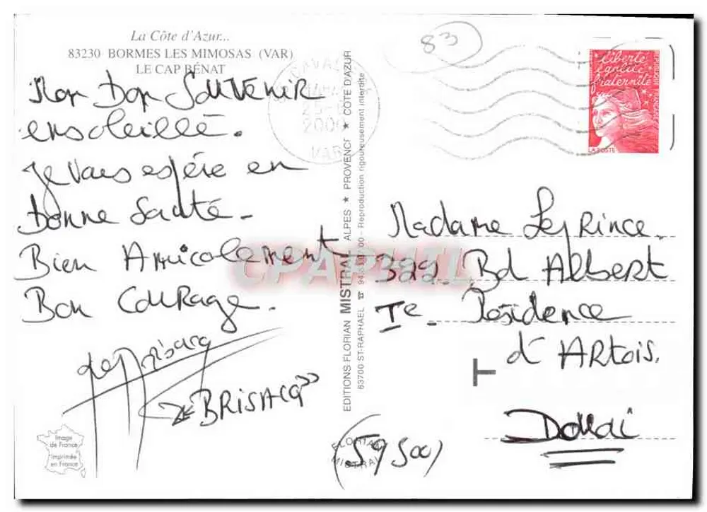 Cap Bénat — Bormes — Côte d'Azur — Éditions Florian Mistral - Rückseite