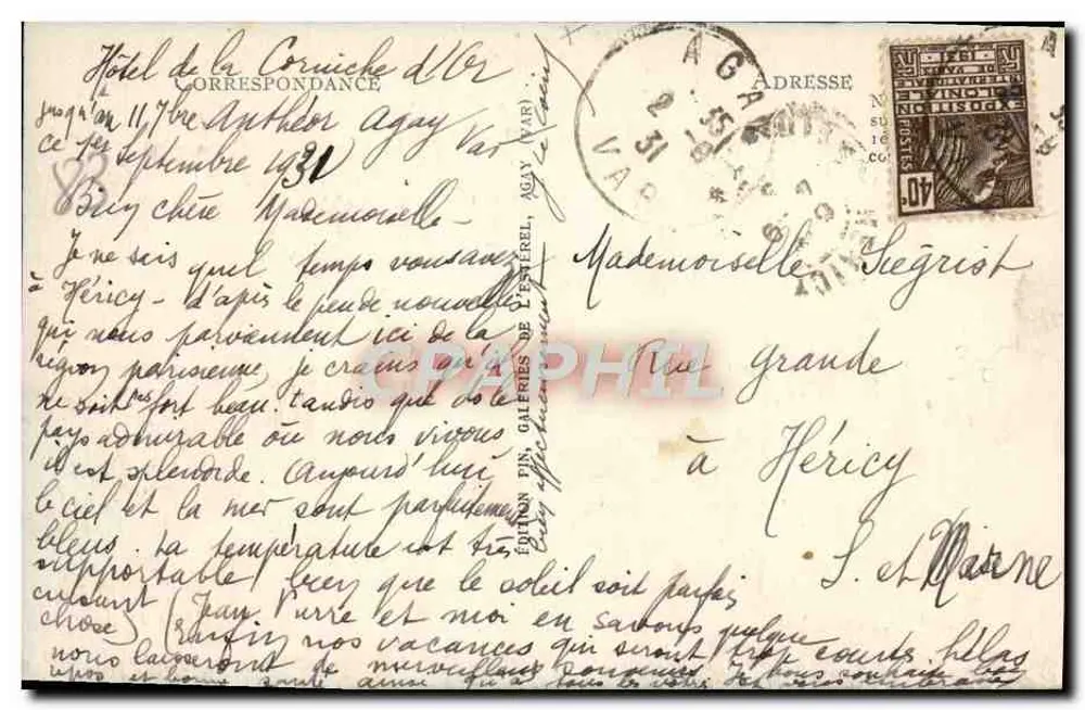 अंथेओर (वार) — कैप रू और विल्ला — संख्या 10538 - पीछे