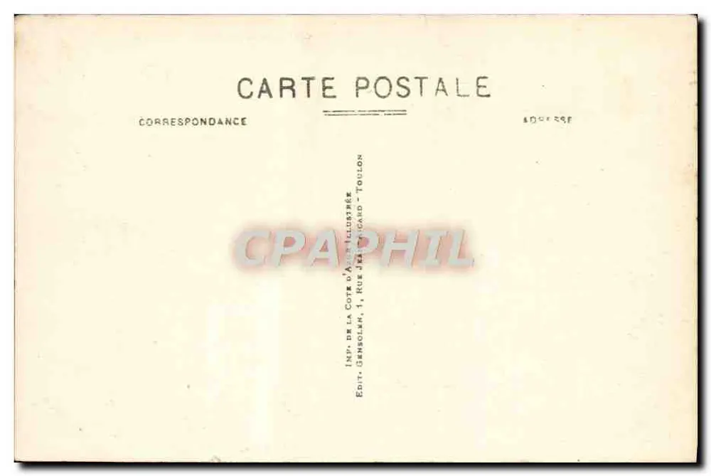 Die Strandpromenade des Casinos — Bandol — Verlag: Imp. de la Côte d'Azur, Toulon - Rückseite
