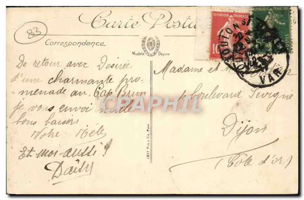Envio de Toulon — O Cabo Marrom — Selecta - Verso
