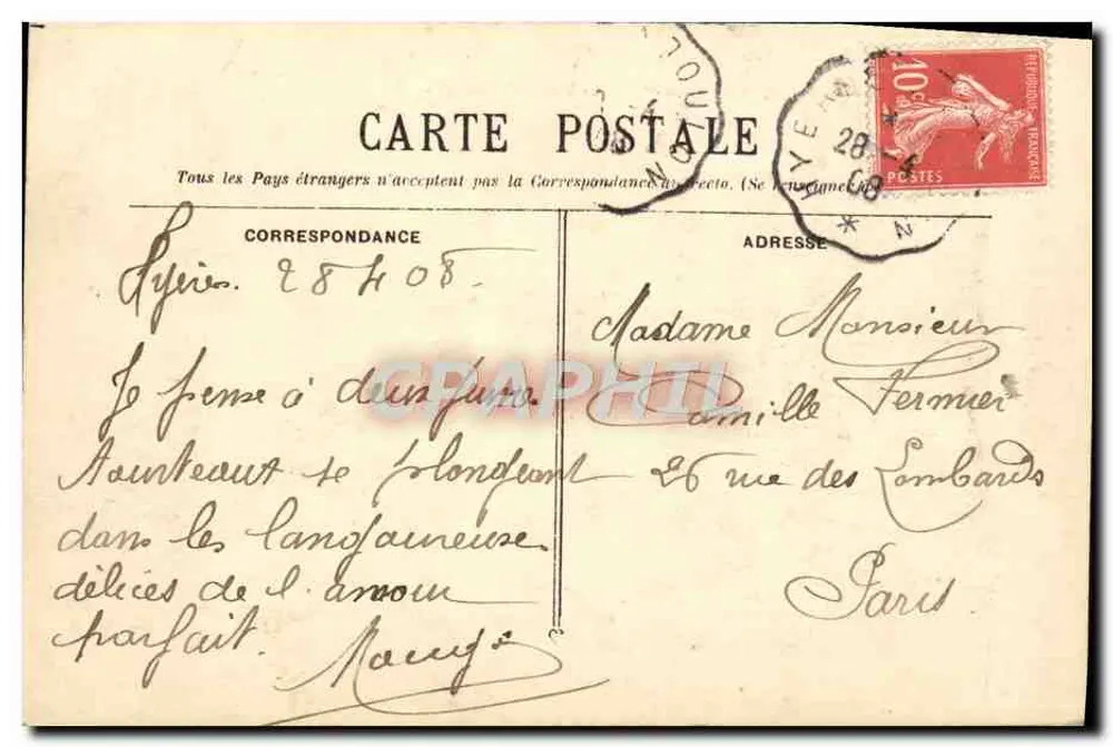 Carqueiranne - Hotel Beau-Rivage — M.B. 377 — editor M.B. - Verso
