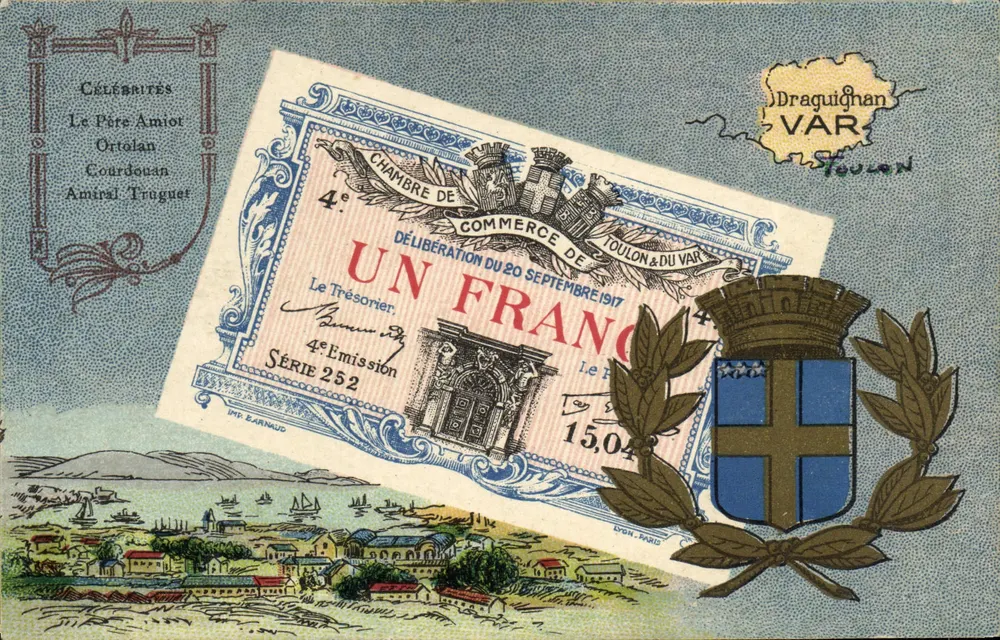 Toulon-du-Var — 4ª emissão da Câmara de Comércio — Um franco — Série 252 - Frente