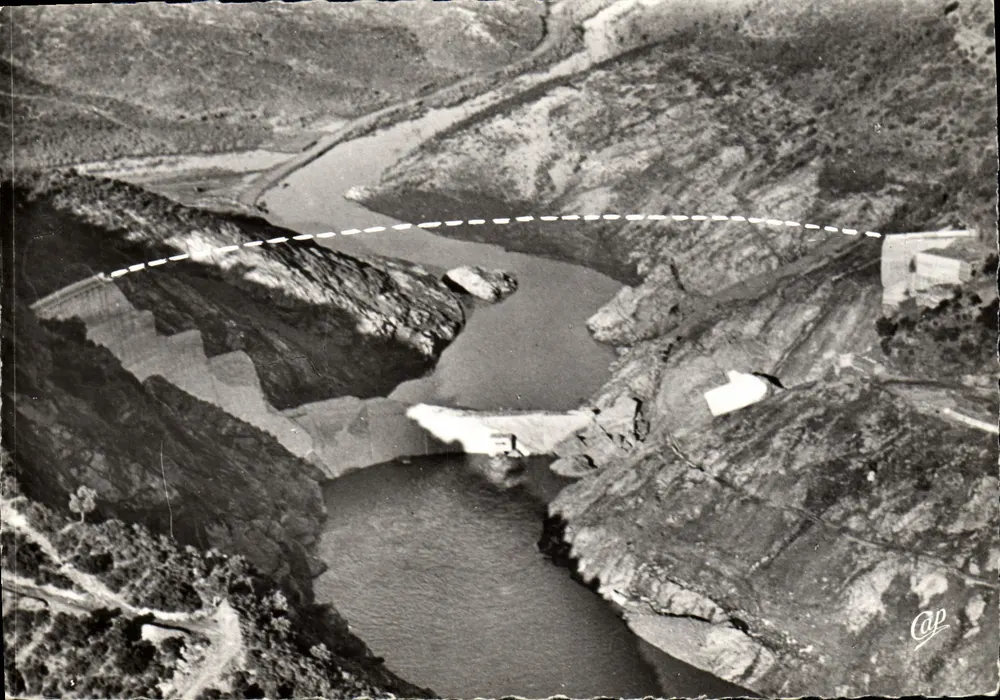 Staudamm Malpasset — nach dem Zusammenbruch — Verlag Real-Photo-Cie des Arts Photomécaniques - Vorderseite