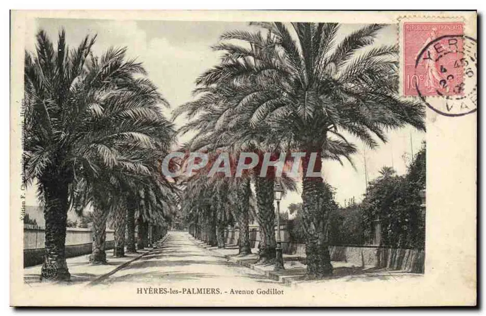 Hyères-les-Palmiers — Avenue Godillot — Verleger Kristian F. Chapon - Vorderseite