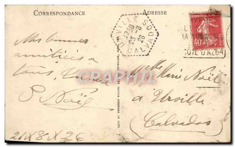 Hyères — Das Rathaus und die Avenue des Palmiers — LL, n° 65 - Rückseite