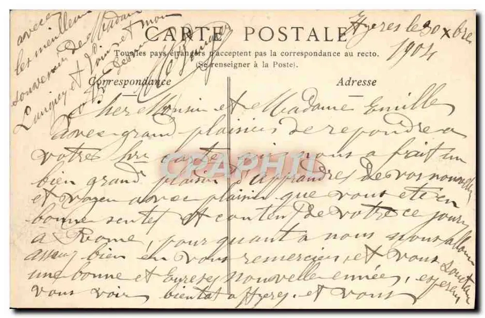 Hyères-les-Palmiers — Die Saint-Paul-Tür — Collections ND Phot - Rückseite
