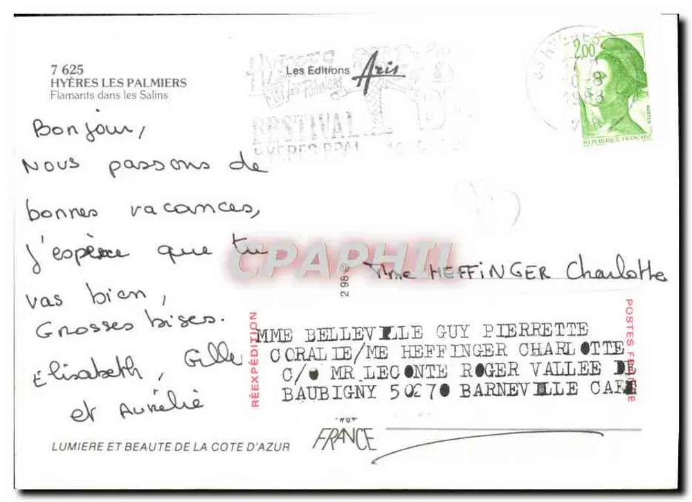 Flamingos in den Salzseen — Hyères Les Palmiers — Les Editions Aris - Rückseite