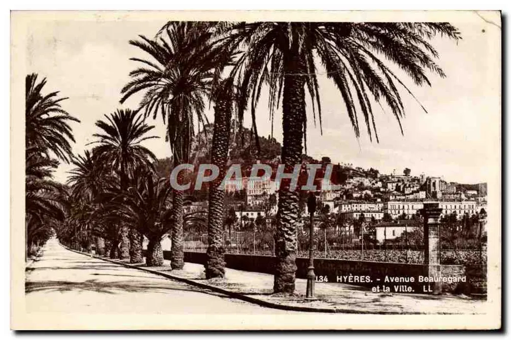 Hyères - Avenue Beauregard und die Stadt — LL, Nr. 134 - Vorderseite
