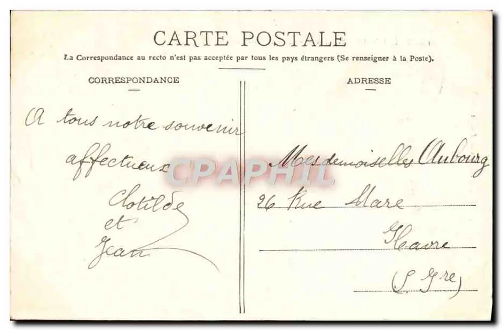 Hyères-les-Palmiers — Ruinen des Schlosses — Edition: Dames de France - Rückseite