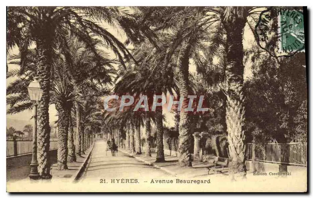 Hyères — Avenida Beauregard — Edição Czechowski - Frente