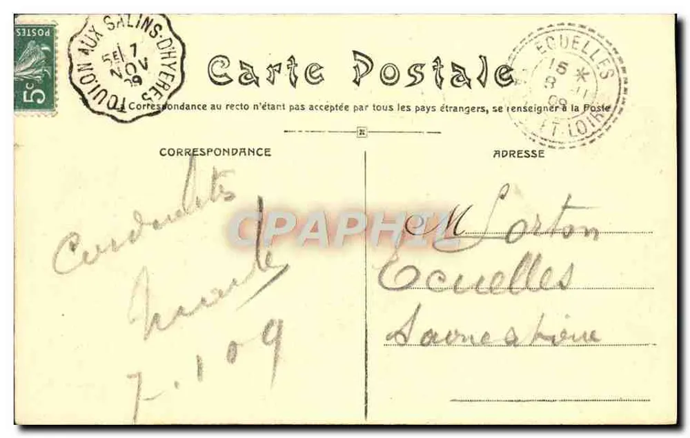 Hyères — Avenida Beauregard — Edição Czechowski - Verso