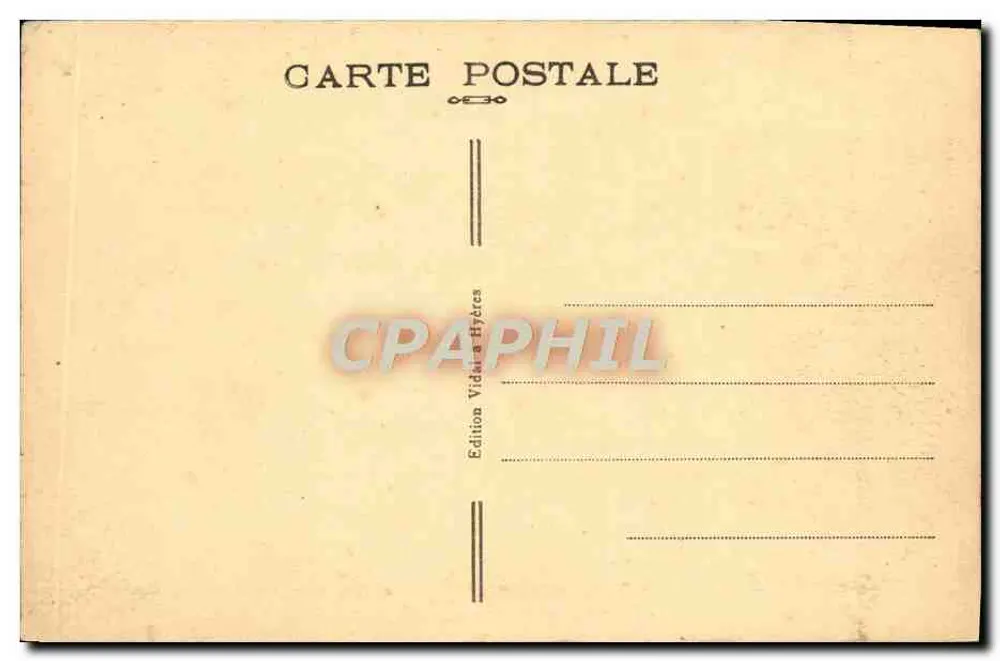Hyères — La Avenida de Bélgica — Edición Vidal en Hyères - Reverso