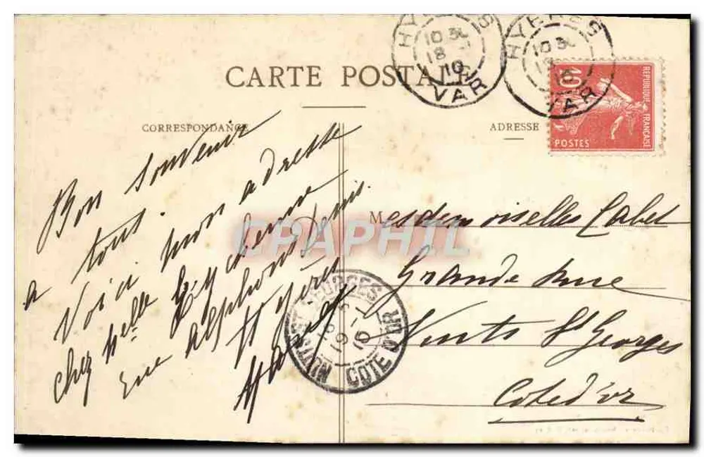 Hyères - A Avenida Godillot — Parfumeria Chambourlier, Hyères - Verso