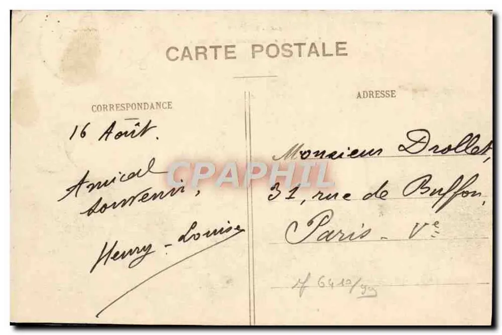 Hyères - El Correo y el Boulevard des Palmiers — Editor Chambourlier, n°208 - Reverso