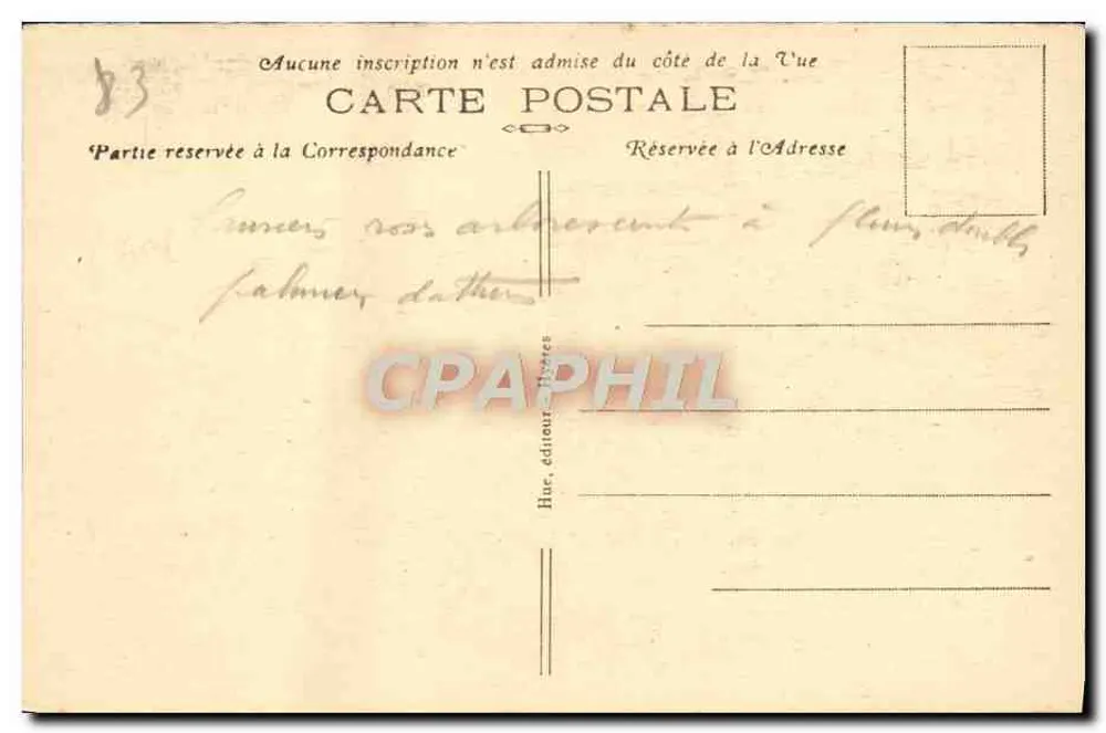 Hyères-les-Palmiers — Avenue Riondet — Verlag: Rue Riondet, n°33 - Rückseite