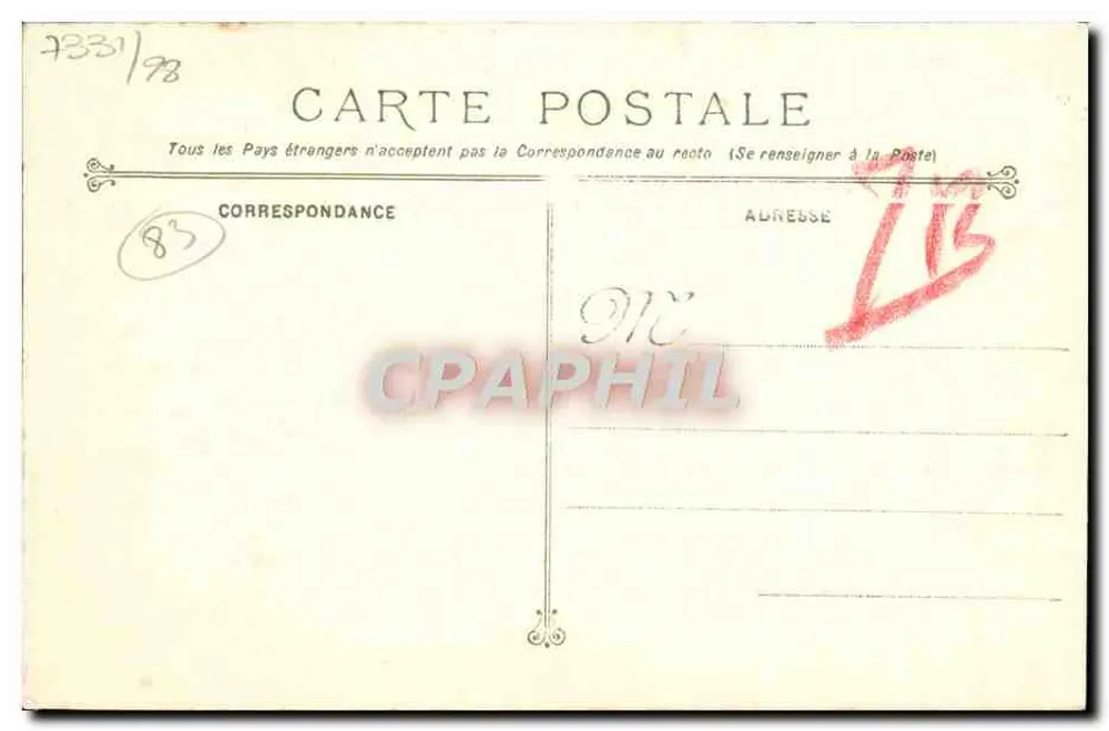 Lavandou através dos Pinheiros — Fototipia Marius Bar — Toulon - Verso