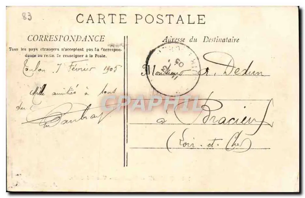 Toulon - Mourillon - Vista Geral — A. Lougault, n°753 - Verso