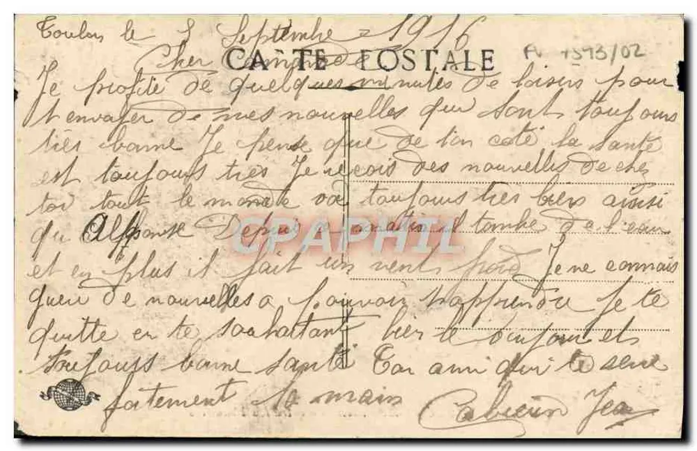 Toulon - Mourillon. Ansicht zwischen den Palmen — n° 26 - Rückseite