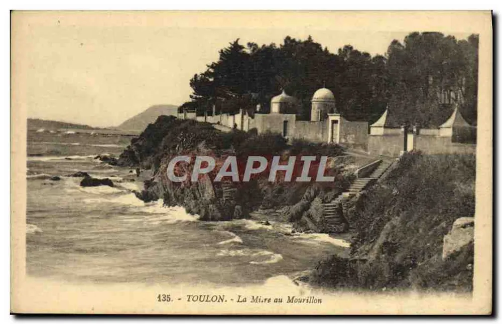 Toulon - A Mire no Mourillon — editor G. Arnaud, n° 135 - Frente