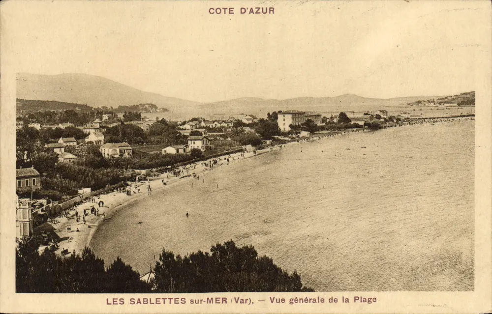 Les Sablettes-sur-Mer (Var) — Vista geral da Praia — Costa Azul - Frente