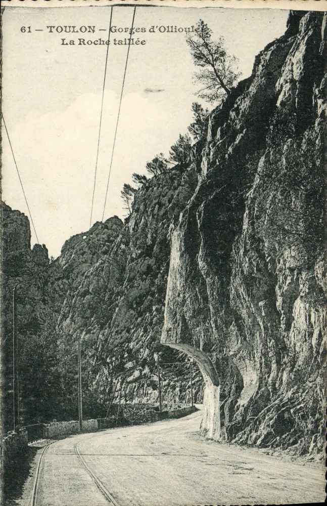 Toulon — Gorges d'Ollioulet — La Roche taillée — J. Dot, Phototypie, Toulon-Jaurès - Vorderseite