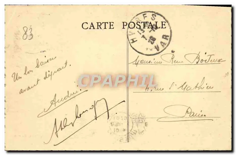 Insel Porquerolles — Pointe des Mèdes und Rochers des Deux Frères — Foto. Compier - Macon - Rückseite