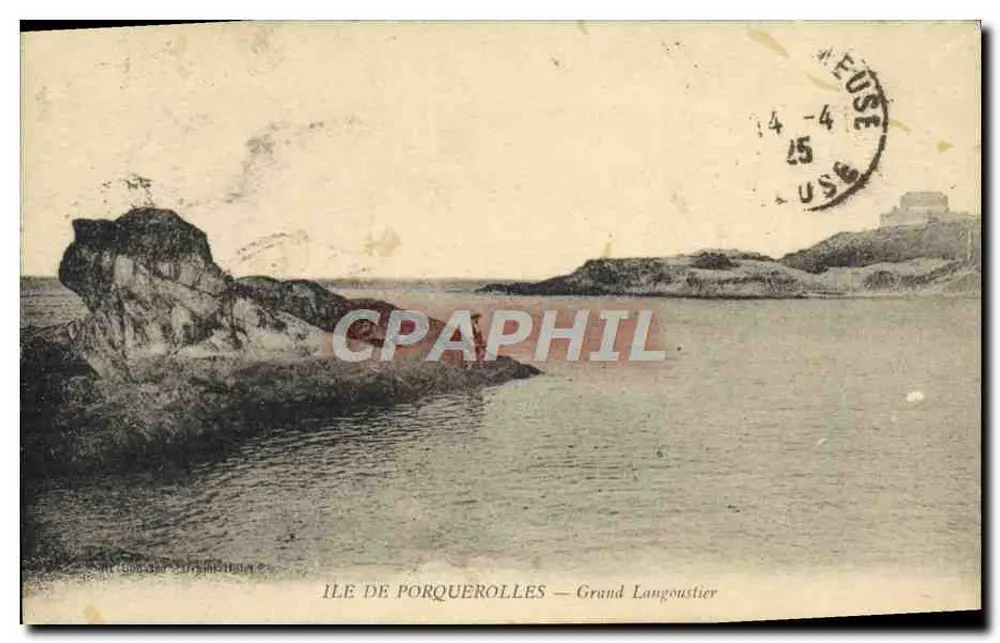 Ilha de Porquerolles — Grand Langoustier — Imp. Le Défey, 18, Place do Geral de Gaulle, Toulon - Frente