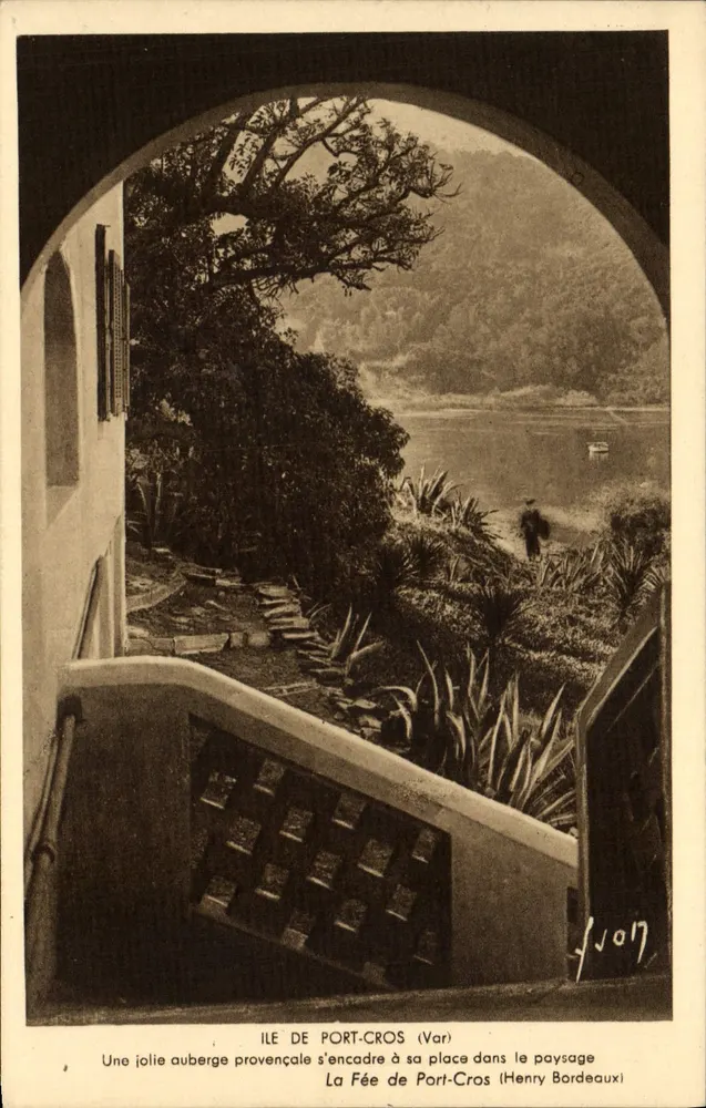 Insel Port-Cros (Var) — Eine schöne provenzalische Gaststätte, eingefasst in das Landschaftsbild — Henry Bordeaux - Vorderseite