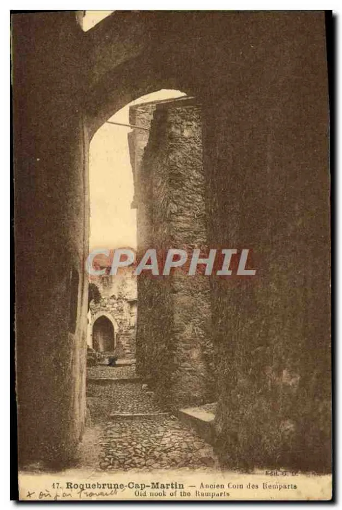 Roguebrune-Cap-Martin — Alter Ecke der Bastionen — Édit. G. D. - Vorderseite