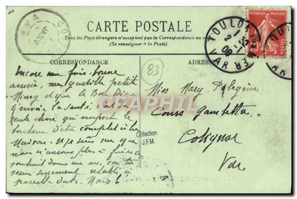 Sablettes-les-Bains — En camino hacia Sablettes — A. Bougault, n° 697 - Reverso