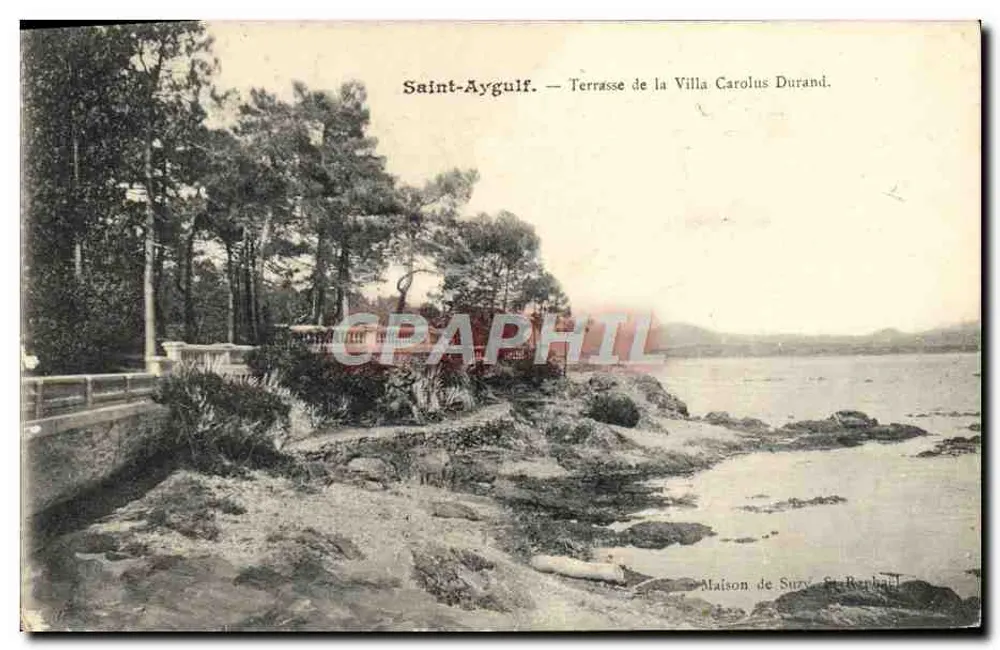 Saint-Aygulf — Terrasse der Villa Carolus Durand — Haus von Suzy St. Berbaud - Vorderseite