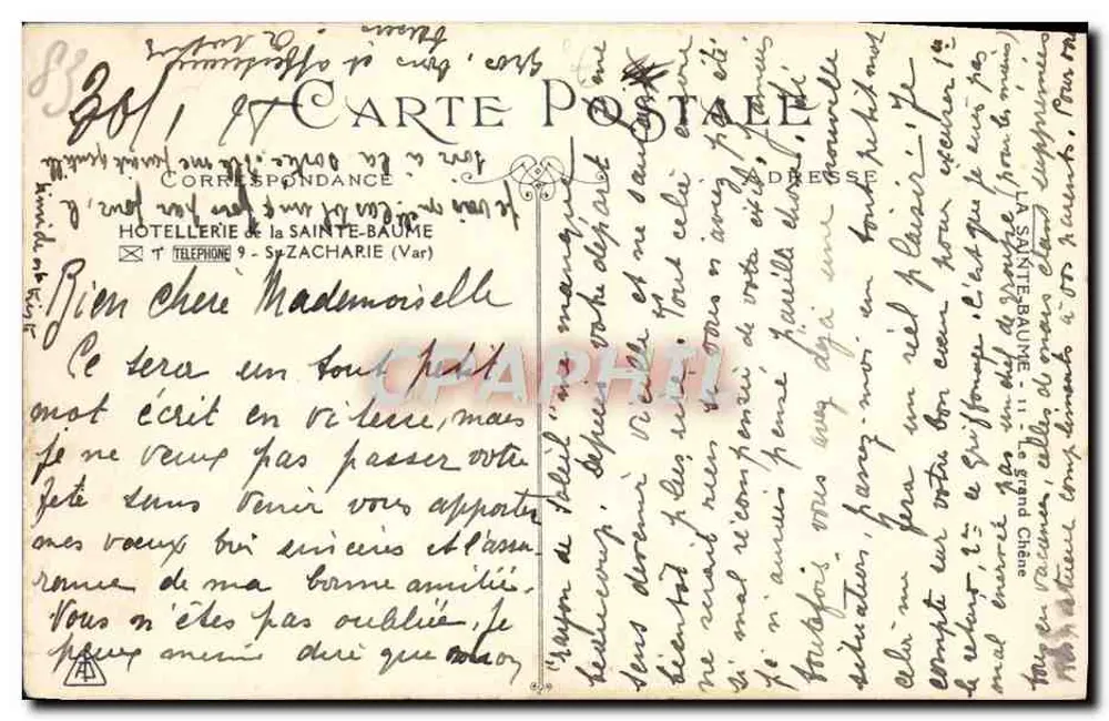 Arbre déformé — éditeur : HOTELLERIE de la SAINTE-BAUME (Var) - Rewers