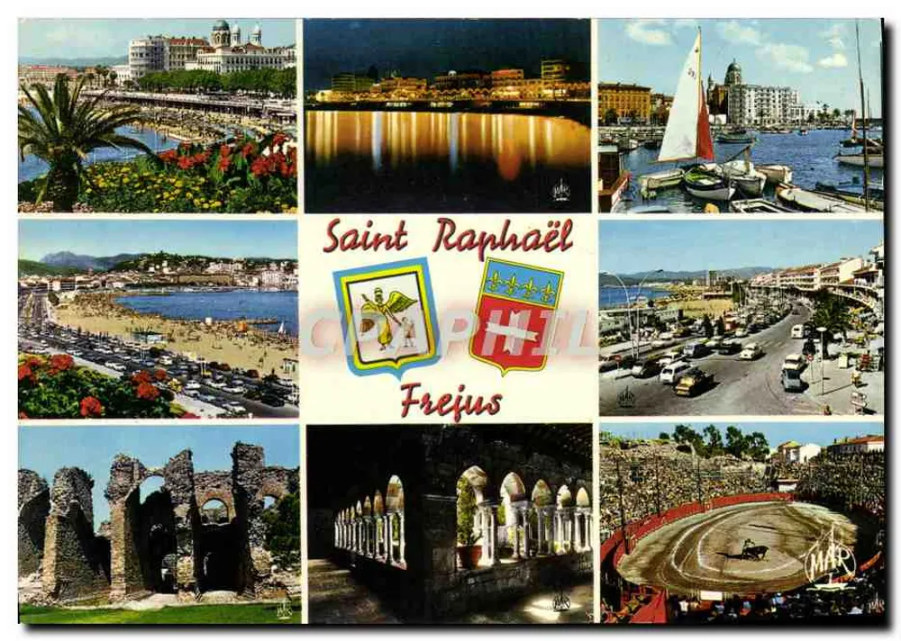 Saint Raphaël - Frejus — As férias de Cannes, referência Ilha de St. Tropez, 44, Frejus, 1970 — Éditions MAR - Frente