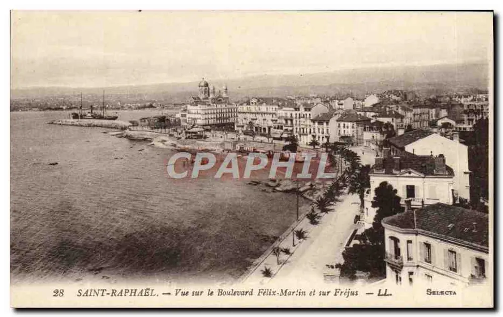 Saint-Raphaël — Ansicht des Boulevard Félix-Martin und Fréjus — LL Selecta - Vorderseite