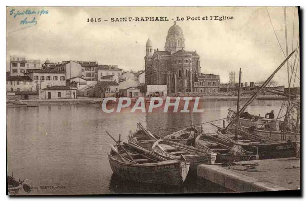 Saint-Raphaël - O Porto e a Igreja — Giletta - Nîmes - Frente