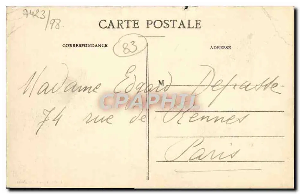 St-Raphaël - L'Oustalet du Capelan — Haus, in dem Ch. Gounod Roméo und Juliette komponiert hat, Verlag Cliché Papeterie Parisienne, n°40 - Rückseite