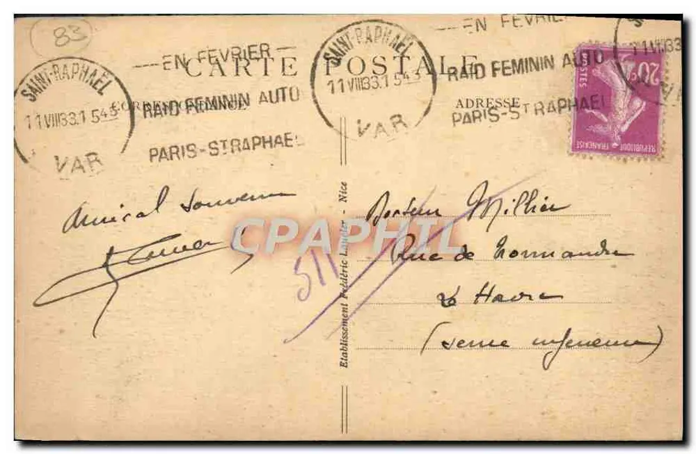 St-RAPHAEL (Var) — Los Pinos Marítimos y la Isla de Oro - FL. - n°180 - Reverso