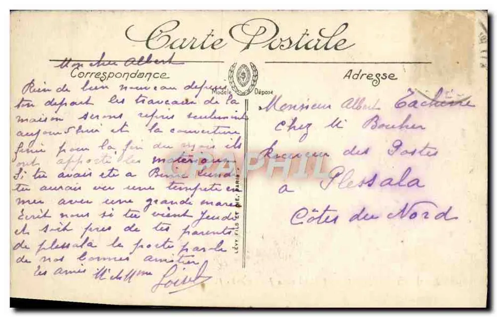 Saint-Raphaël — Das Hotel Beau-Rivage und die Villen — Lévy Fils et Cie, Paris, n°48 - Rückseite