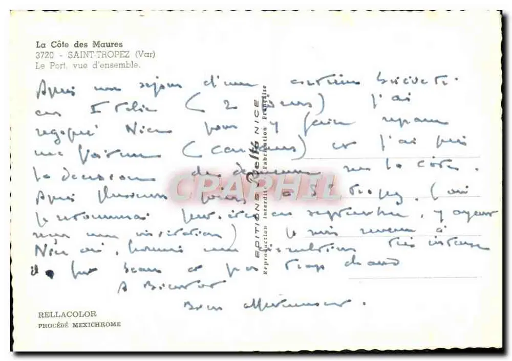 Saint-Tropez — Gesamtansicht des Hafens — Rella - Rückseite