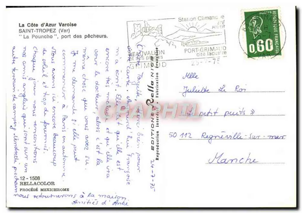Toulon — Ansicht des Fischereihafens — Éditions Rella - Rückseite
