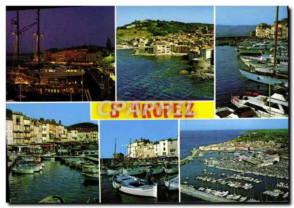 Saint-Tropez — vista panorâmica do porto e dos cais — Edições AZUR RIVIERA - Frente