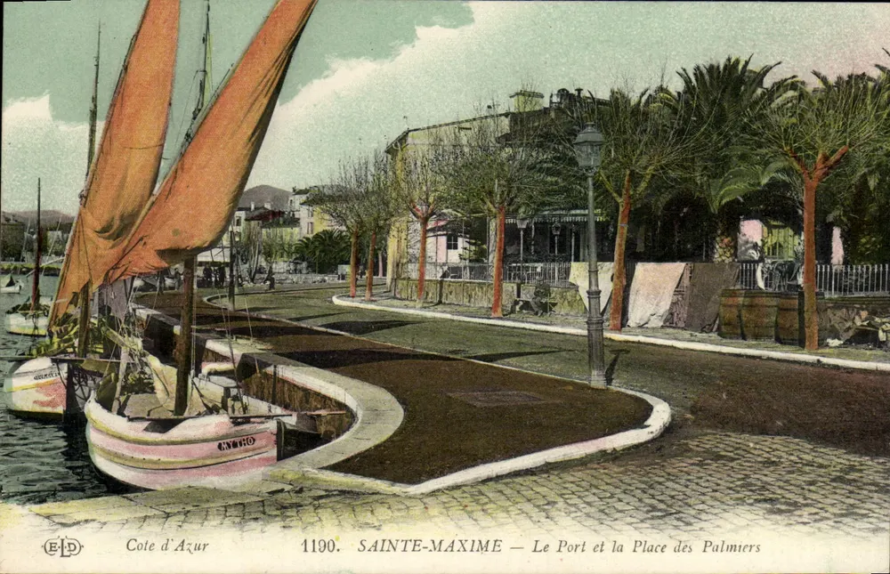 Sainte-Maxime — Der Hafen und die Place des Palmiers — Côte d'Azur, n°1190 - Vorderseite