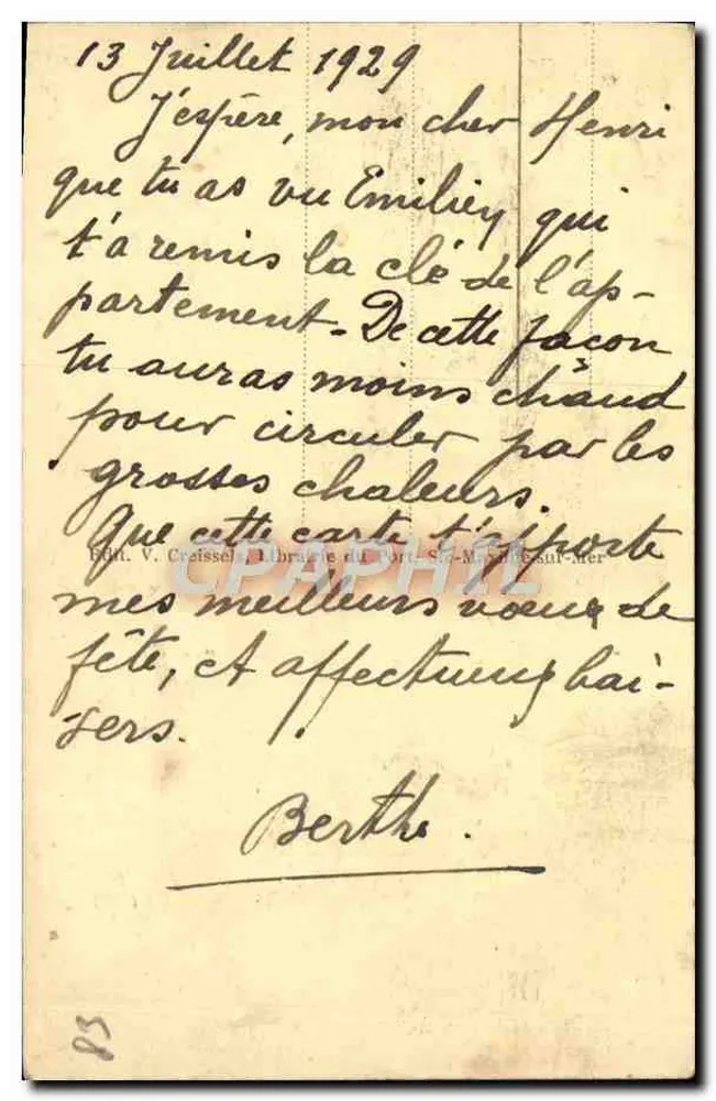 Ste-MAXIME-sur-MER — Ansicht vom Belvédère — Verlag V. Craissel, n°13 - Rückseite