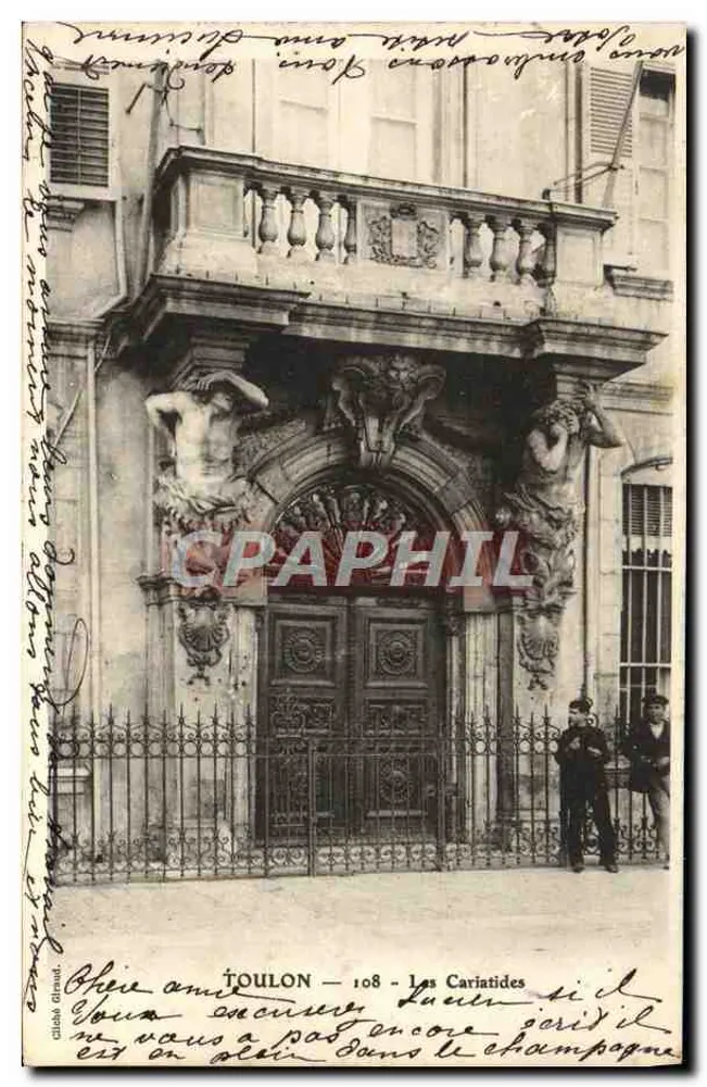 Toulon — 108 — As Cariatides — Editor G. Gribaud - Frente