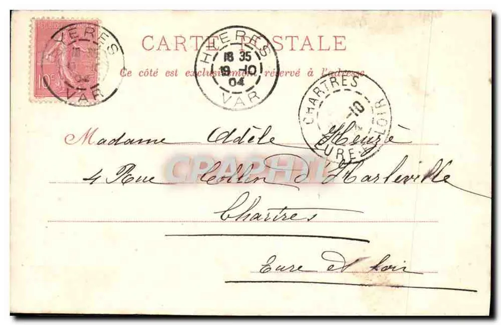 Toulon — 108 — As Cariatides — Editor G. Gribaud - Verso