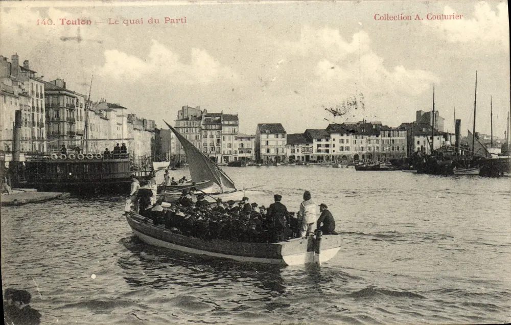 Toulon — Le quai du Parti — Collection A. Couturier - Vorderseite