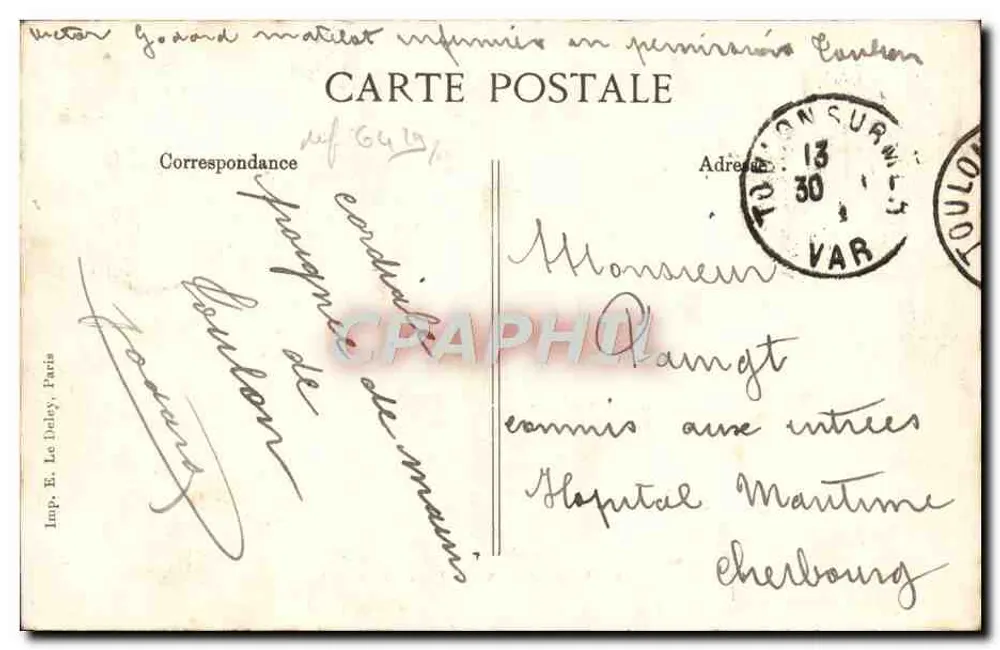 Toulon — Plac Puget — B.L.D. n° 1977 - Rewers