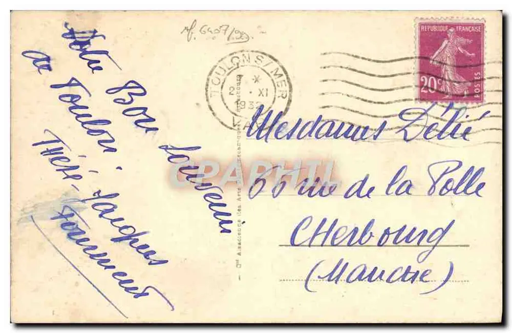 Toulon — Avenida Colbert — editor desconhecido, n° de série 6 - Verso